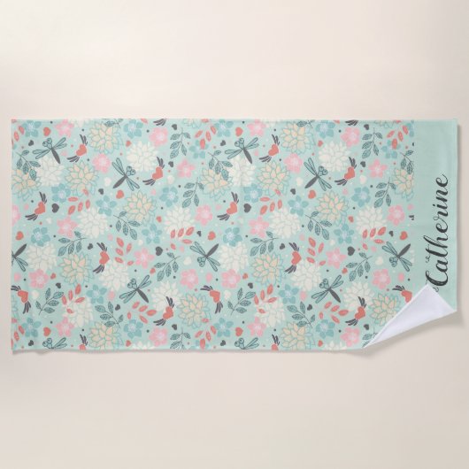 Dragonvliegen en harten strandlaken (Voorkant)