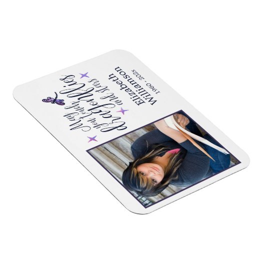 Dragonvliegen en sterren Fotoherdenking Magneet (Rechterzijde)