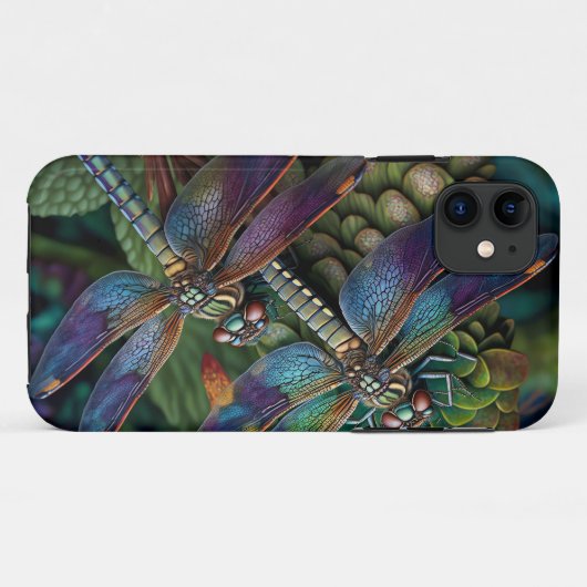 Dragonvliegen in een kleurrijke tuin Case-Mate iPhone case (Achterkant (horizontaal))