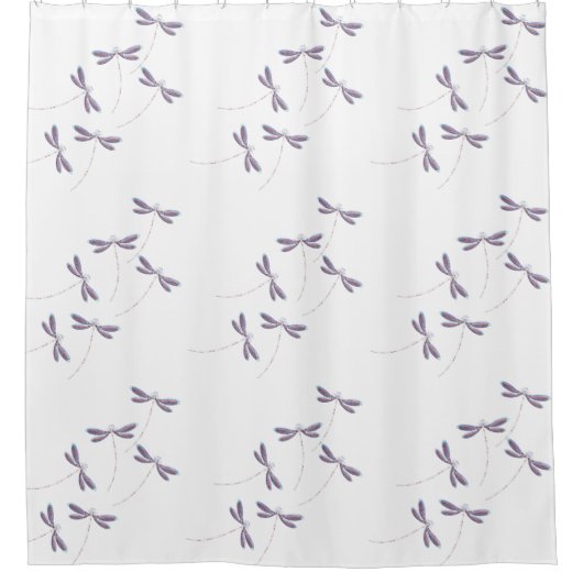 Dragonvliegen in het gordijn voor de douche (Voorkant)