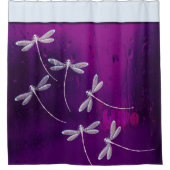 Dragonvliegen in het riviergordijn douchegordijn (Voorkant)