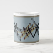 Dragonvliegen met geel/blauw/bruin grote koffiekop (Voorkant)