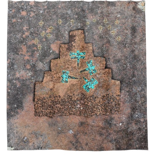 Dragonvliegen op de Berg Douchegordijn (Voorkant)