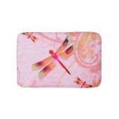 Dragonvliegen op roze bath mat (Voorkant)