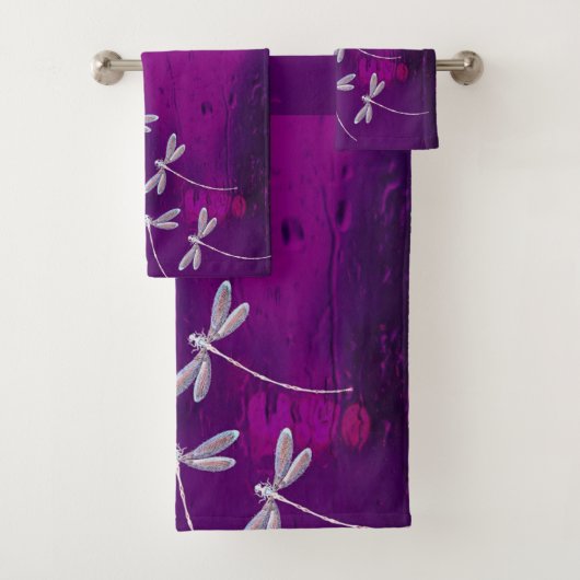 Dragonvliegen op water bad handdoek (Insitu)