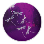 Dragonvliegen op water keramische knop (Voorkant)