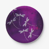 Dragonvliegen op water papieren bordje (Voorkant)