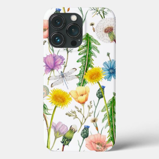 Dragonvliegen op wilde bloemen Case-Mate iPhone case (Achterkant)
