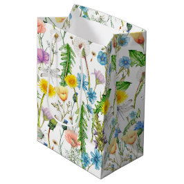 Dragonvliegen op wilde bloemen medium cadeauzakje