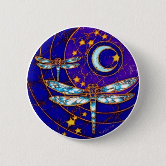 dragonvliesmaan ronde button 5,7 cm (Voorkant)