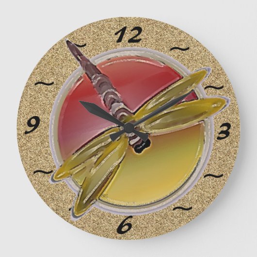 Dragonvliessymbool wandklok (Voorkant)