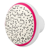 Dragonvruchten/drakenfruit, gestyliseerd fruit keramische knop (Rechts)