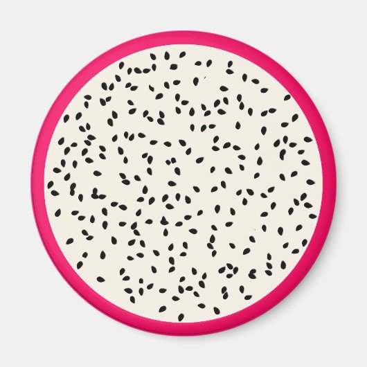 Dragonvruchten/drakenfruit, gestyliseerd fruit magneet (Voorkant)