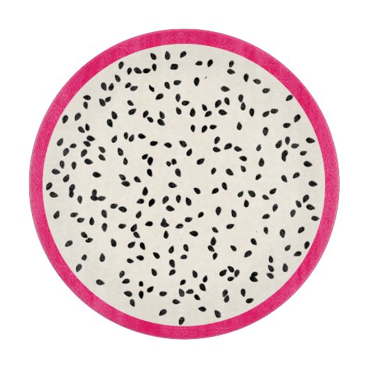 Dragonvruchten/drakenfruit, gestyliseerd fruit snijplank (Voorkant)