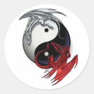 dragonyingyang ronde sticker