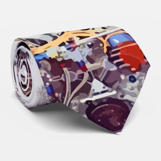 dragster Art Stropdas (Opgerold)