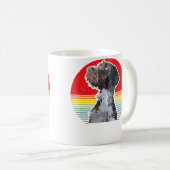 Drahthaar hond Duitse draadharige pointer jachthon Koffiemok (Voorkant rechts)