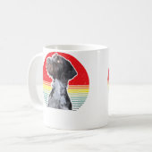 Drahthaar hond Duitse draadharige pointer jachthon Koffiemok (Voorkant links)