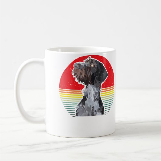 Drahthaar hond Duitse draadharige pointer jachthon Koffiemok (Links)
