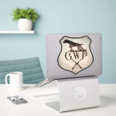 drahthaar Sticker (Laptop op bureau)