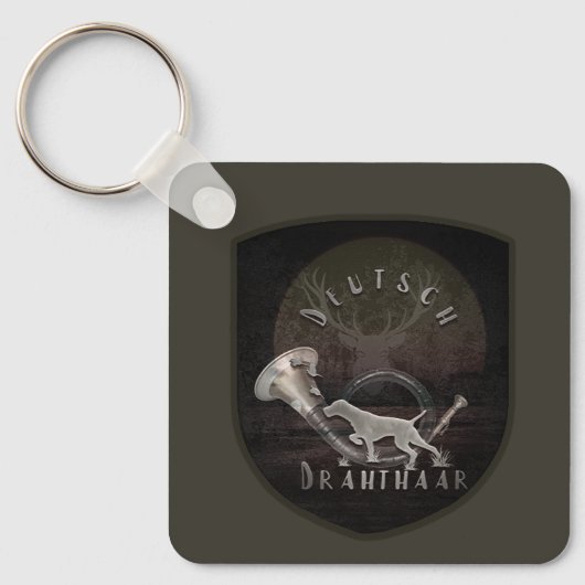 Drahthaar T-Shirt Trucker Hat Sleutelhanger (Voorkant)