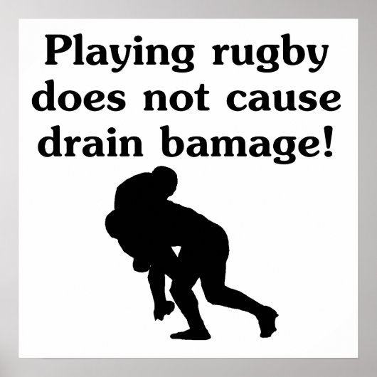 Drain Bamage Rugby Poster (Voorkant)