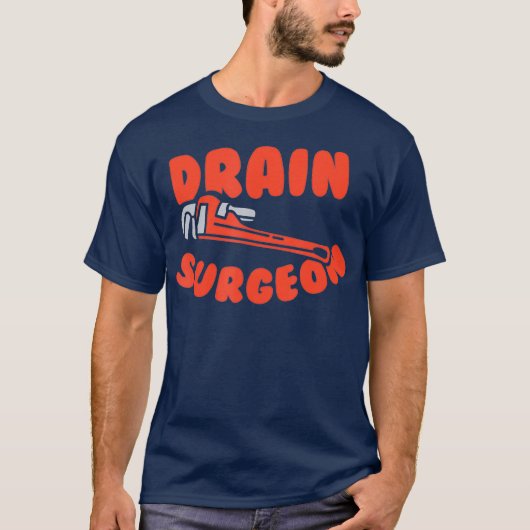 Drain chirurg Funny Plumber T-shirt (Voorkant)