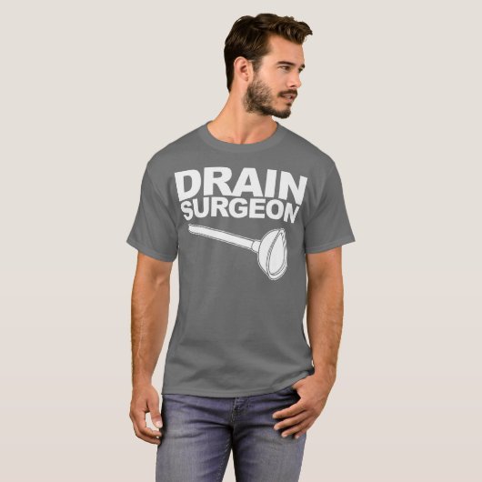 Drain chirurg grappige Plumber Drain chirurg T-shirt (Voorkant volledig)