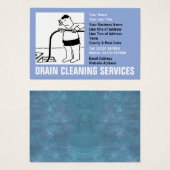 Drain Cleaning Services Cartoon Visitekaartje (Voorkant /achterkant)