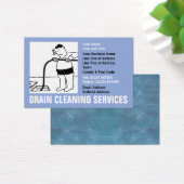 Drain Cleaning Services Cartoon Visitekaartje (Bureau)