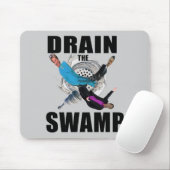 Drain het moeras Donald Trump Blue Black Mousepad Muismat (Met muis)