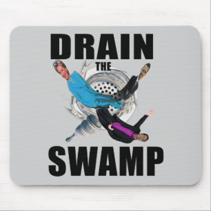 Drain het moeras Donald Trump Blue Black Mousepad Muismat