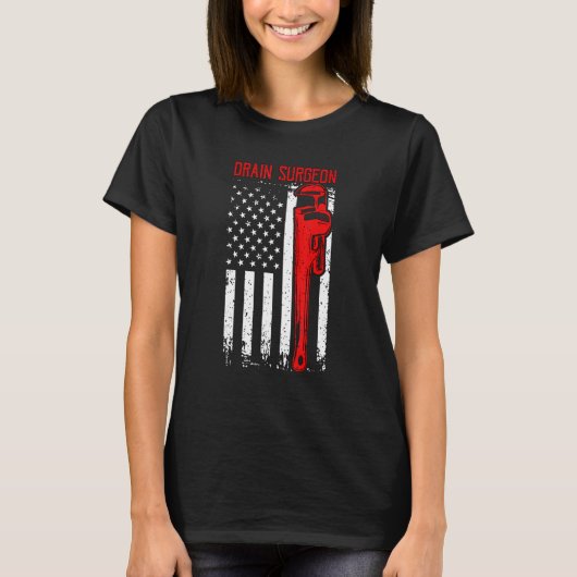 Drain Surgeon Drainage Expert Loves Construction T-shirt (Voorkant)