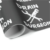 Drain Surgeon Funny Plumber Husband Cadeaupapier (Rol Hoek)
