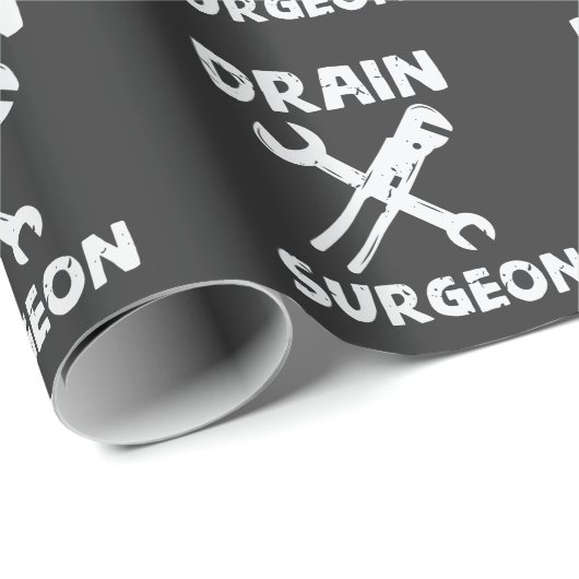 Drain Surgeon Funny Plumber Husband Cadeaupapier (Rol Hoek)
