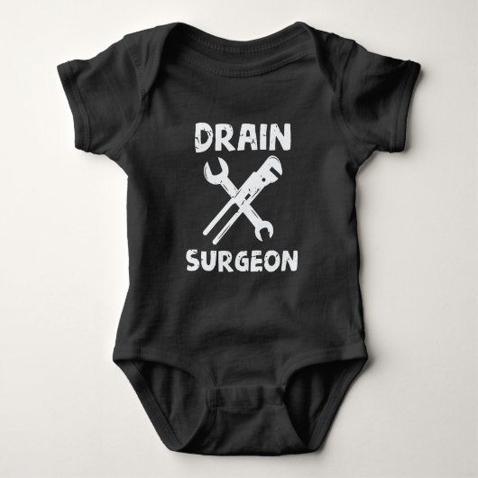 Drain Surgeon Funny Plumber Husband Romper (Voorkant)
