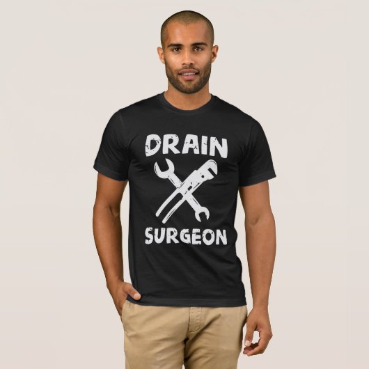 Drain Surgeon Funny Plumber Husband T-shirt (Voorkant volledig)