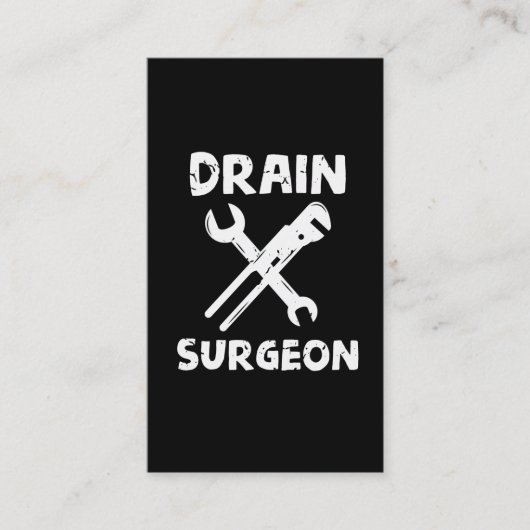 Drain Surgeon Funny Plumber Husband Visitekaartje (Voorkant)