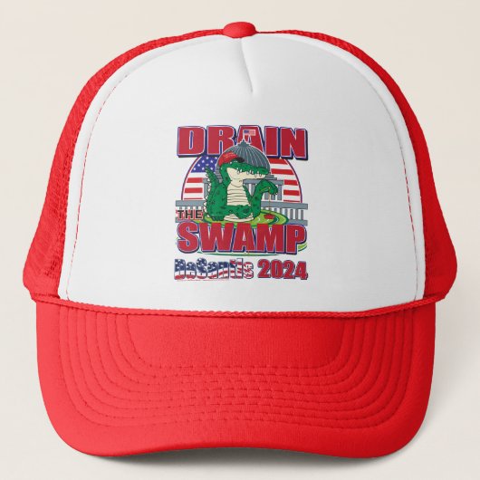 Drain-the-Swamp-DeSantis-2024 Trucker Pet (Voorkant)