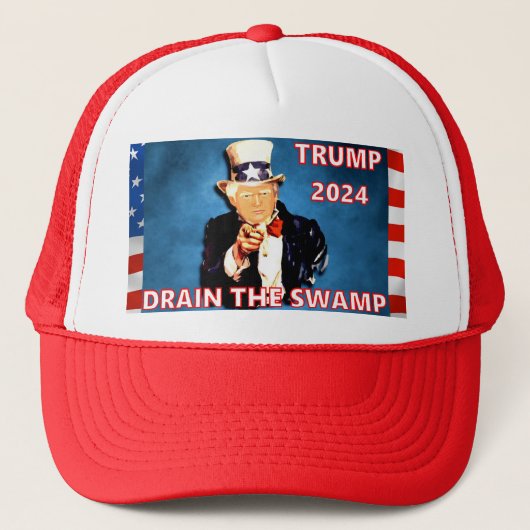 Drain The Swamp Donald Trump 2024 Pet (Voorkant)