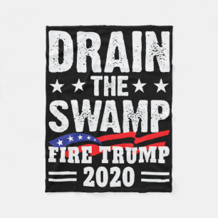 Drain The Swamp Fire Trump Grappig Anti Trump  Fleece Deken