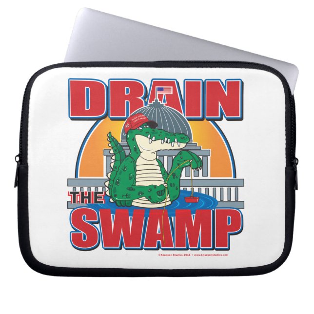 Drain-the-Swamp Laptop Sleeve (Voorkant)