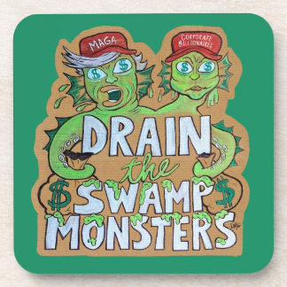 Drain the Swamp Monsters Coaster Set Bier Onderzetter