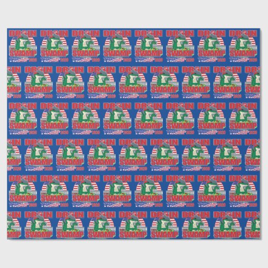 Drain The Swamp Trump 2020 Cadeaupapier (Vlak)