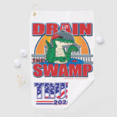 Drain the Swamp Trump 2020 Golfhanddoek (Insitu)