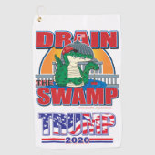 Drain the Swamp Trump 2020 Golfhanddoek (Voorkant)