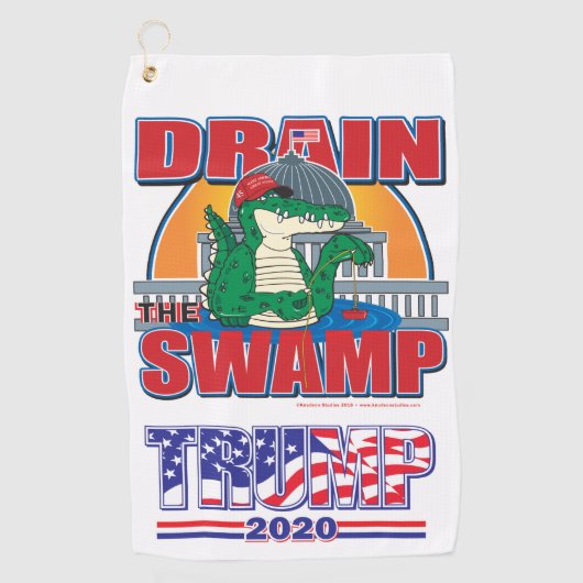 Drain the Swamp Trump 2020 Golfhanddoek (Voorkant)