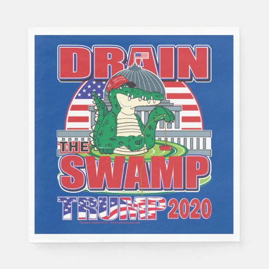 Drain The Swamp Trump 2020 Servet (Voorkant)