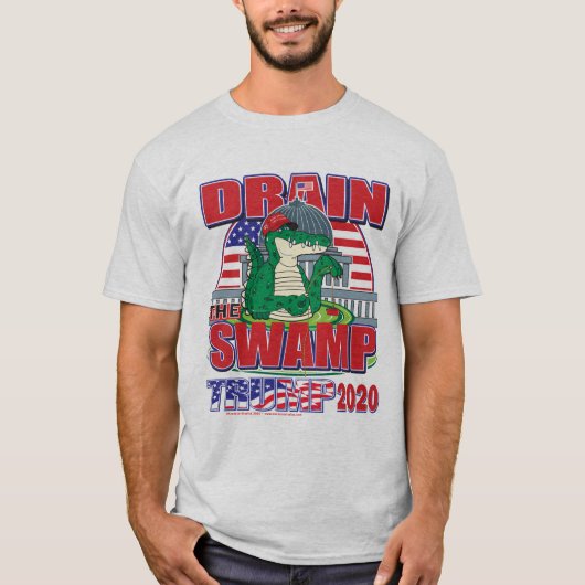 Drain the Swamp Trump 2020 T-shirt (Voorkant)