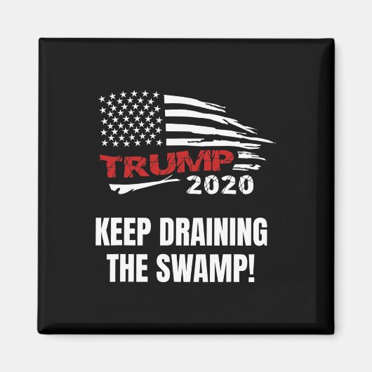 Drain The Swamp Trump Keep Amerika Groot Magneet (Voorkant)
